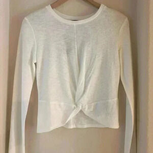 Buffalo Long Sleeve Knotted Front Top